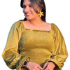 Smocked Top – Elegant & Chic Velvet Fashion Raspberry Pink
