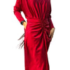 Lycra Satin Balloon Dress – Chic & Effortless Elegance