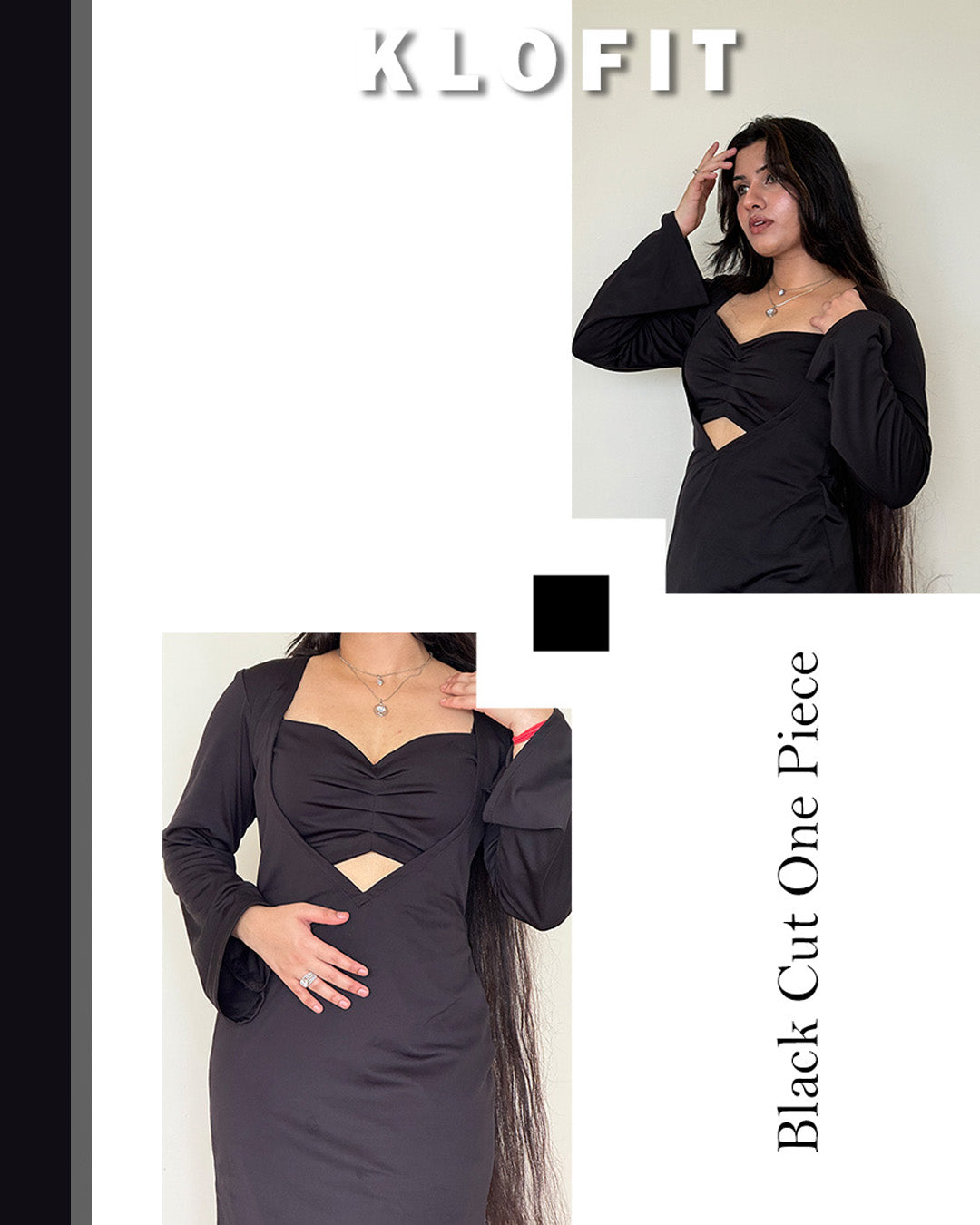 Black Cutout Bodycon Dress