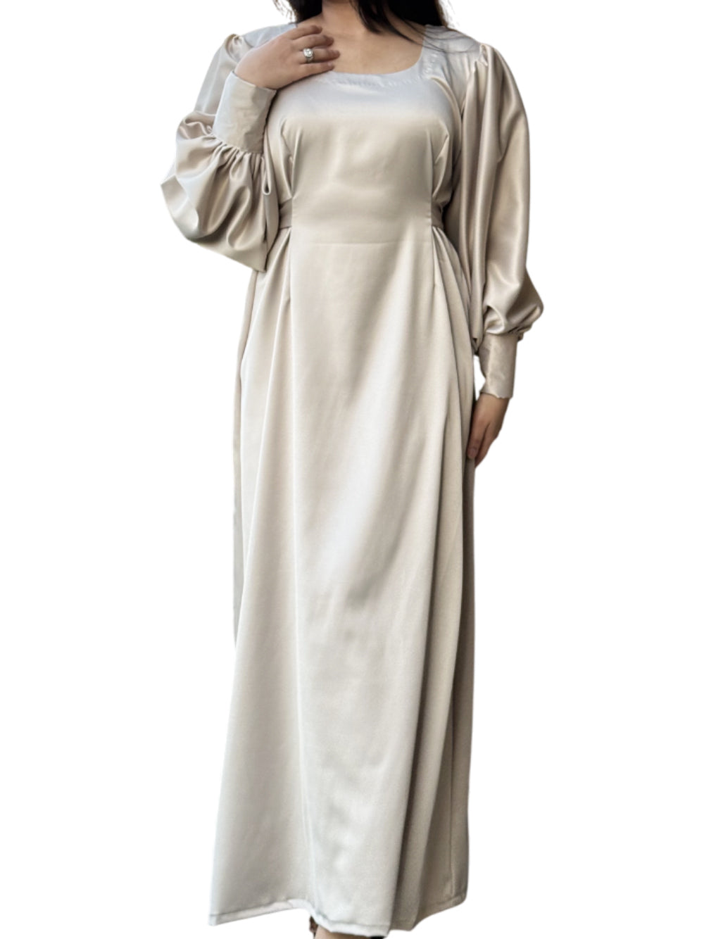 Slim Fit Belt Long Dress - A Stunning A-line Gown Designed