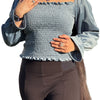 Smocked Top – Elegant & Chic Velvet Fashion Raspberry Pink