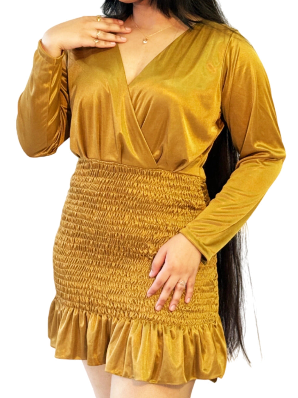 Smocked Mini Dress – Bold & Chic Statement